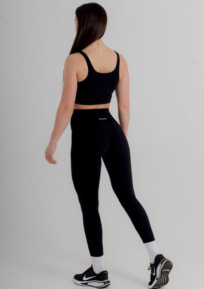 Women's Black Leggings with Pockets - High Waist Active Leggings