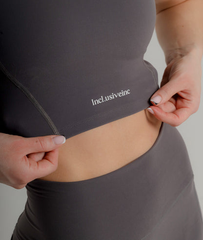 Women's Grey Sports Bra - Medium Support Active Bra