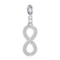 Infinity Charm Created with Zircondia® Crystals
