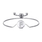 Initial Friendship Bracelet Letter F Created with Zircondia® Crystals