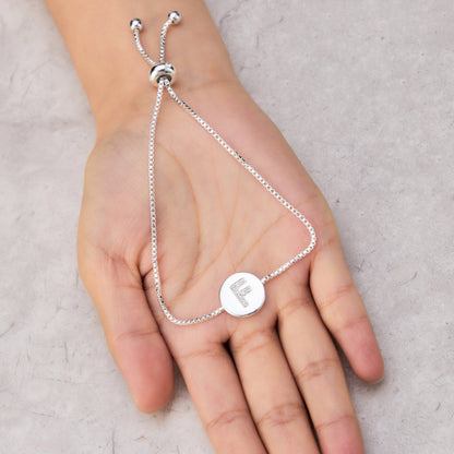 Initial Friendship Bracelet Letter F Created with Zircondia® Crystals