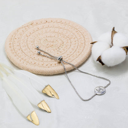 Initial Friendship Bracelet Letter H Created with Zircondia® Crystals