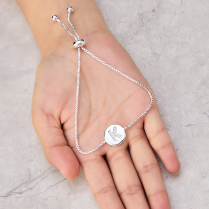Initial Friendship Bracelet Letter K Created with Zircondia® Crystals