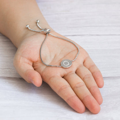 Initial Friendship Bracelet Letter O Created with Zircondia® Crystals