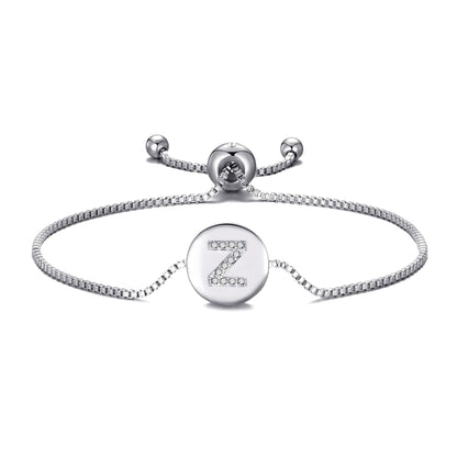 Initial Friendship Bracelet Letter Z Created with Zircondia® Crystals