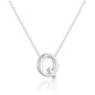 Initial Necklace Letter Q Created with Zircondia® Crystals