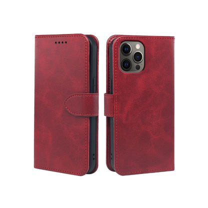 Étui portefeuille à rabat en cuir pour iPhone 14