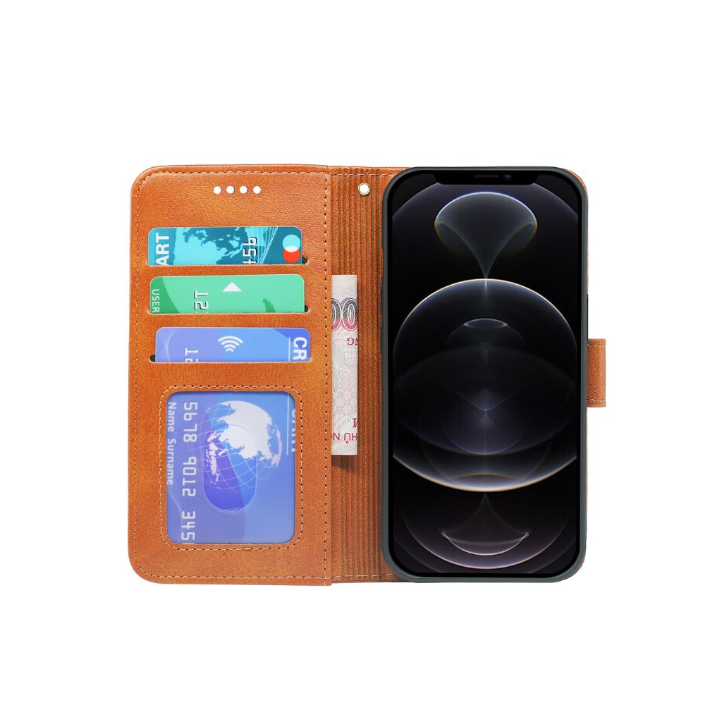 iPhone 15 Series Book Flip Case Leather Wallet