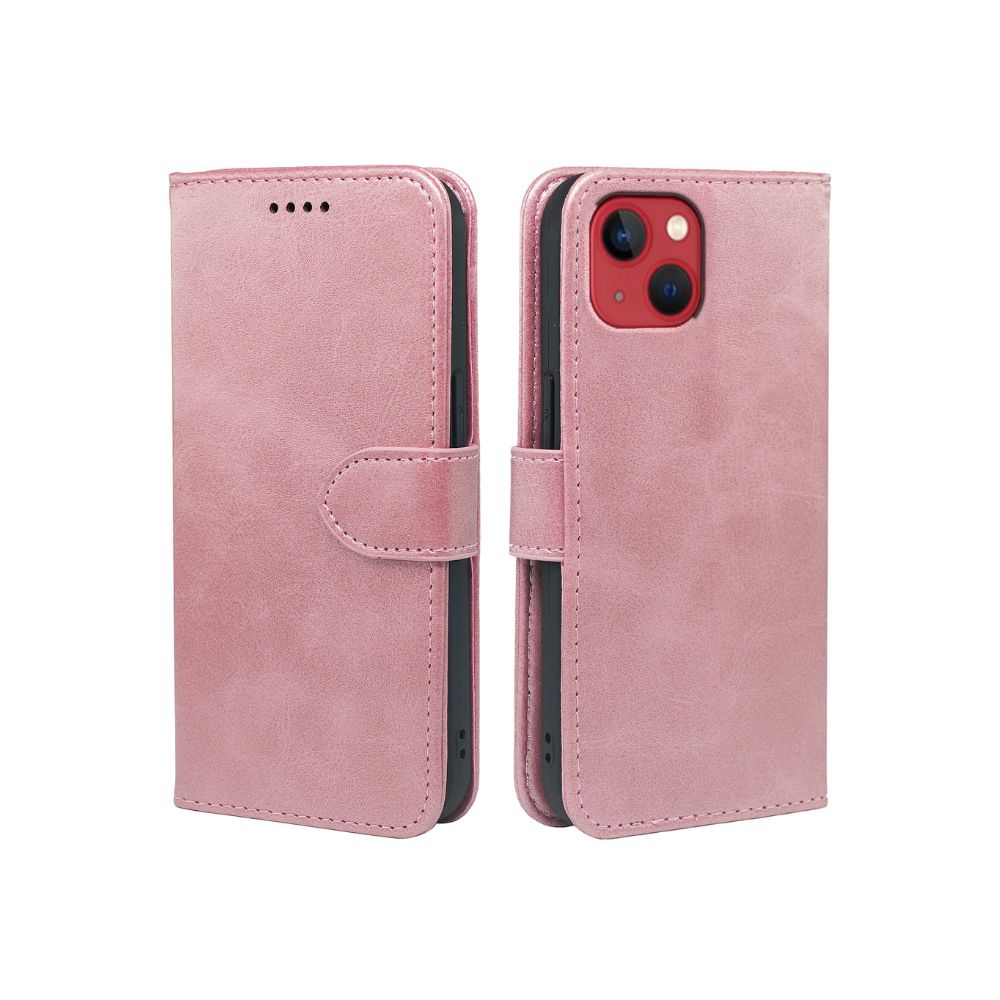 Étui portefeuille à rabat en cuir pour iPhone 14