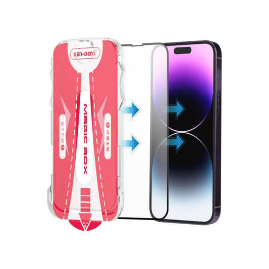 Protège-écran magique pour iPhone avec outil d'alignement
