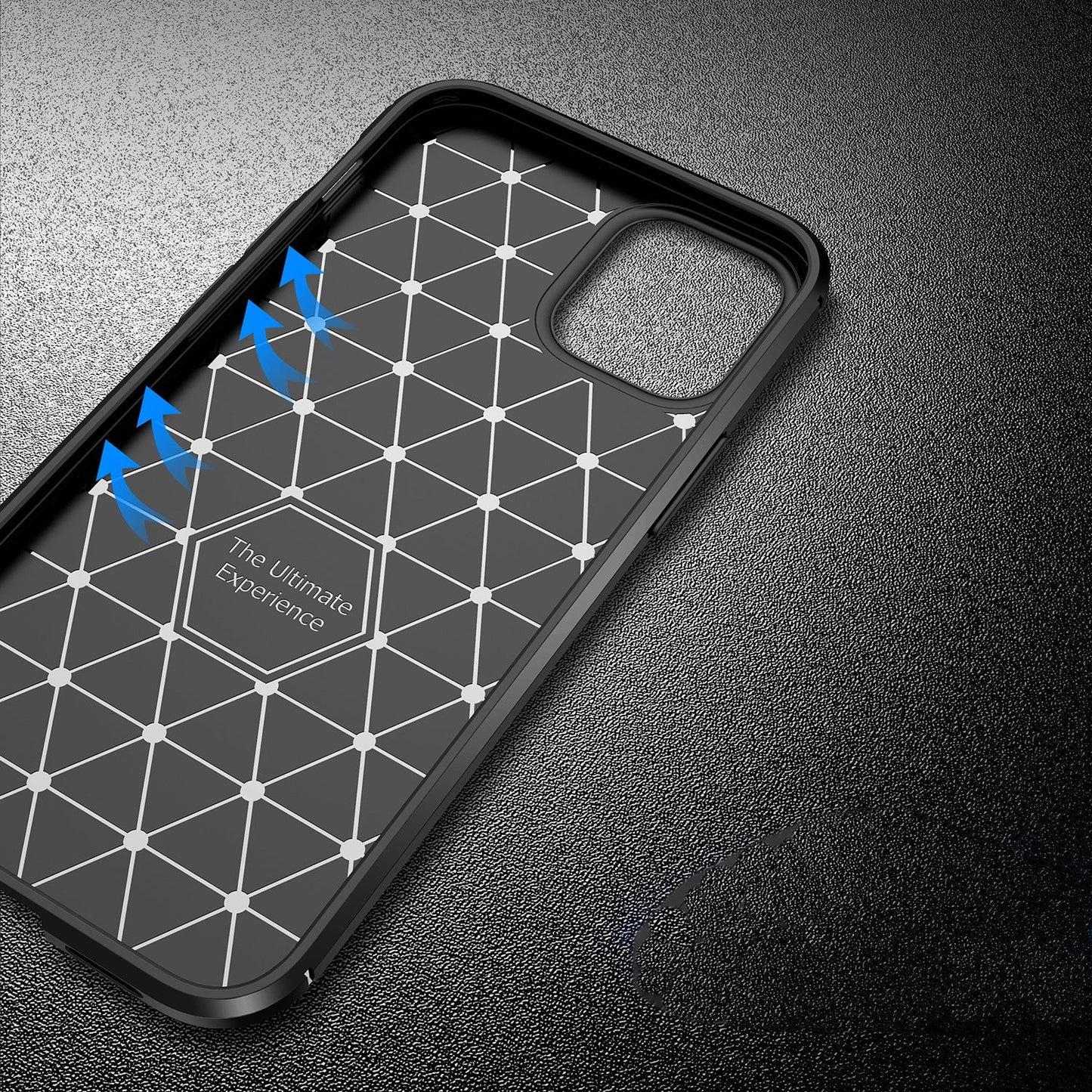 Carbon Fibre TPU Black Case - For iPhone 12 Mini