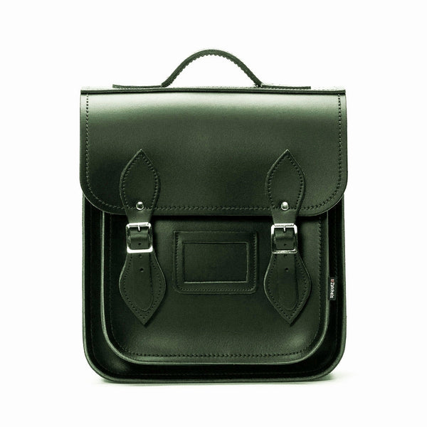 Sac à dos de ville en cuir fait main - Vert lierre