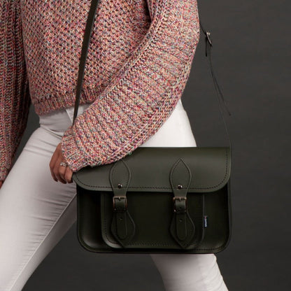 Sac en cuir fait main - Vert lierre