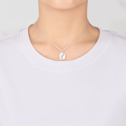 January Birth Flower Snowdrop Necklace with Card