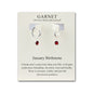January Birthstone Hoop Earrings Created with Garnet Zircondia® Crystals