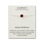 January (Garnet) Birthstone Anklet Created with Zircondia® Crystals