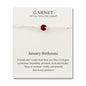 January (Garnet) Birthstone Bracelet Created with Zircondia® Crystals