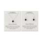 January (Garnet) Birthstone Necklace & Drop Earrings Set Created with Zircondia® Crystals