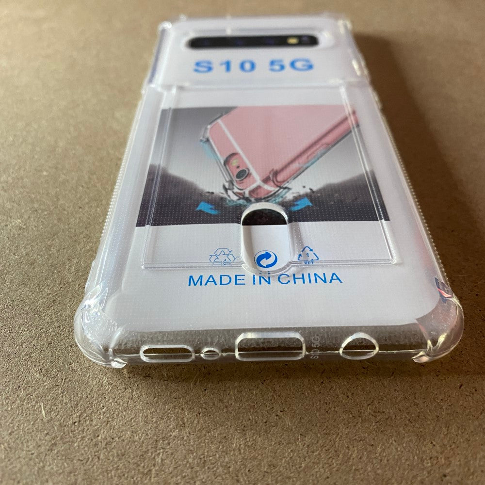 Soft TPU Clear Case With Card Slot - For Samsung S10 5G