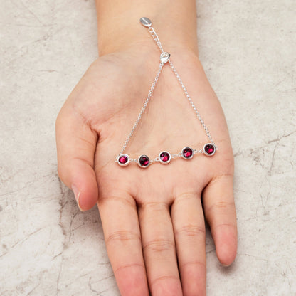 July Birthstone Bracelet Created with Ruby Zircondia® Crystals