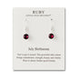 July Birthstone Drop Earrings Created with Ruby Zircondia® Crystals