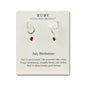 July Birthstone Hoop Earrings Created with Ruby Zircondia® Crystals