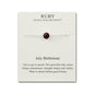 July (Ruby) Birthstone Anklet Created with Zircondia® Crystals