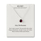 July (Ruby) Birthstone Necklace Created with Zircondia® Crystals