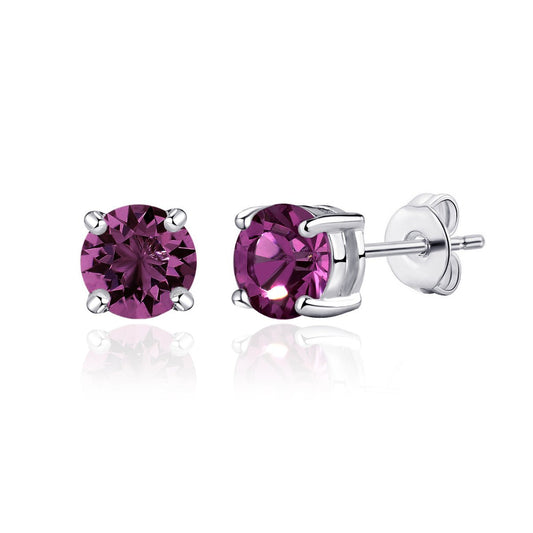 June (Alexandrite) Birthstone Earrings Created with Zircondia® Crystals