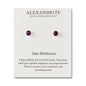June (Alexandrite) Birthstone Earrings Created with Zircondia® Crystals