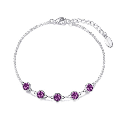 June Birthstone Bracelet Created with Alexandrite Zircondia® Crystals