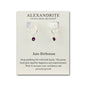 June Birthstone Hoop Earrings Created with Alexandrite Zircondia® Crystals