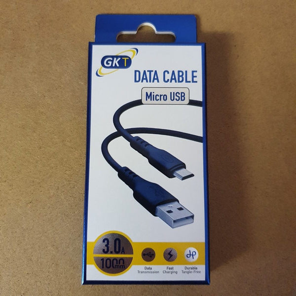 GK Telecom Black Micro USB to USB Cable - 1m