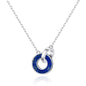 Lapis Gemstone Circle Link Necklace