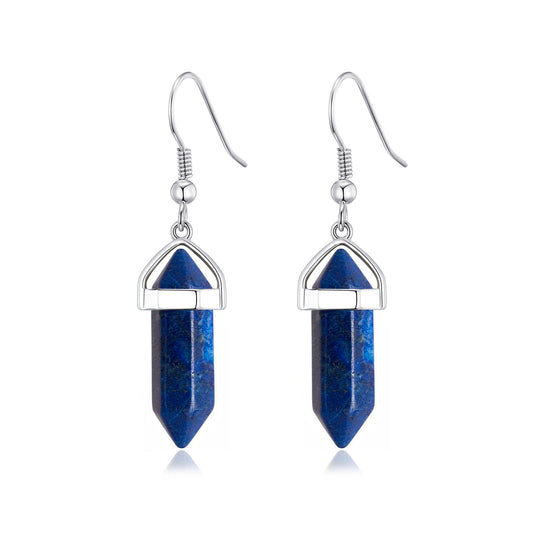 Lapis Gemstone Drop Earrings