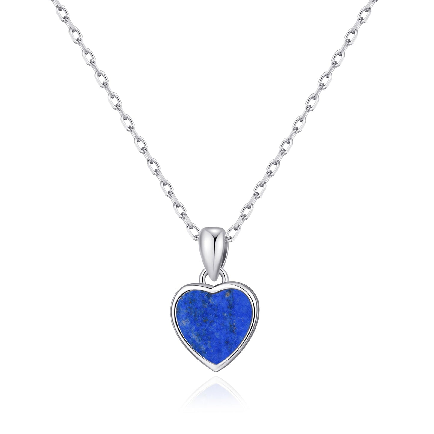 Lapis Gemstone Heart Necklace