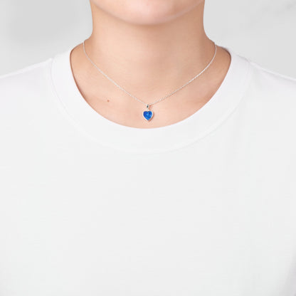 Lapis Gemstone Heart Necklace