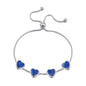 Lapis Gemstone Multi Heart Friendship Bracelet