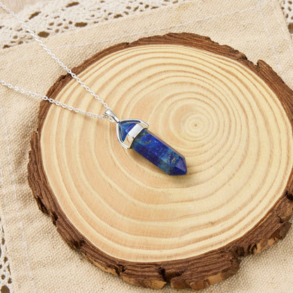 Collier en lapis-lazuli avec carte de citation