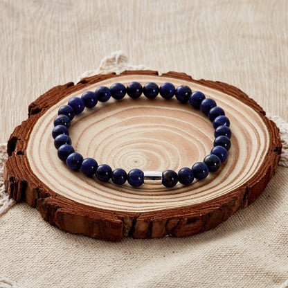 Lapis Lazuli Gemstone Stretch Bracelet for Women