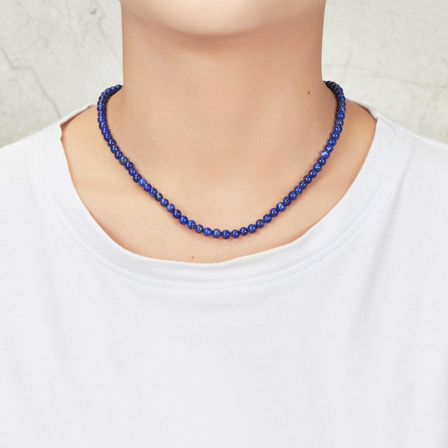 Collier Lapis Mini perles pierres précieuses