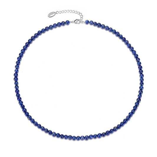 Lapis Mini Beaded Gemstone Necklace