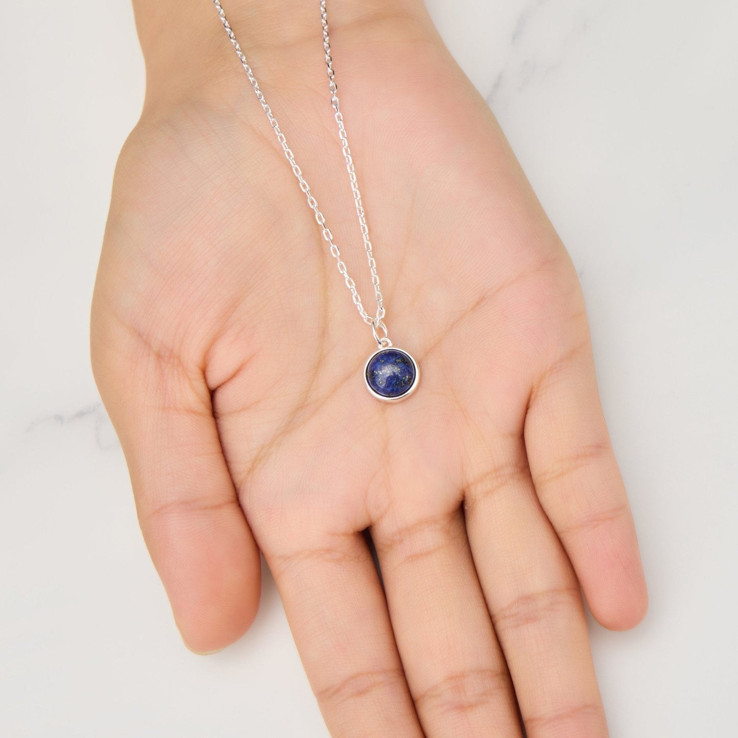 Lapis Necklace with Quote Card