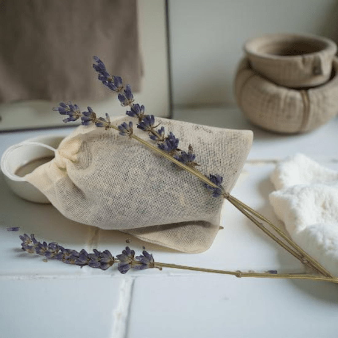 Sachet anti-mites à la lavande et aux sels minéraux