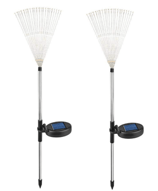Lampe solaire LED de jardin en forme de feu d'artifice pour décoration de Noël (une pièce)