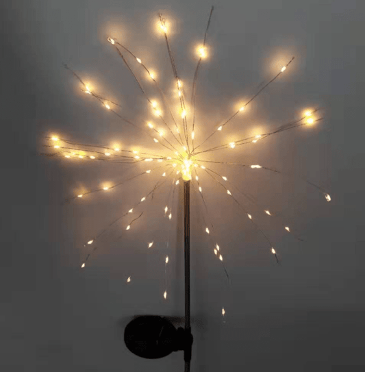 Lampe solaire LED de jardin en forme de feu d'artifice pour décoration de Noël (une pièce)
