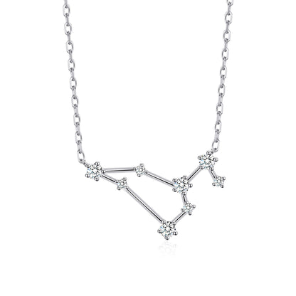 Leo Star Sign Zodiac Constellation Necklace with Zircondia® Crystals