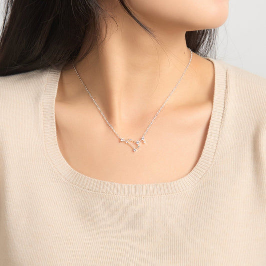 Leo Star Sign Zodiac Constellation Necklace with Zircondia® Crystals