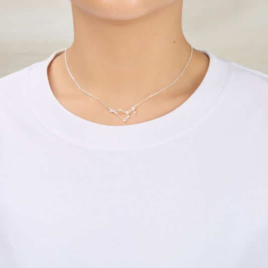 Leo Star Sign Zodiac Constellation Necklace with Zircondia® Crystals