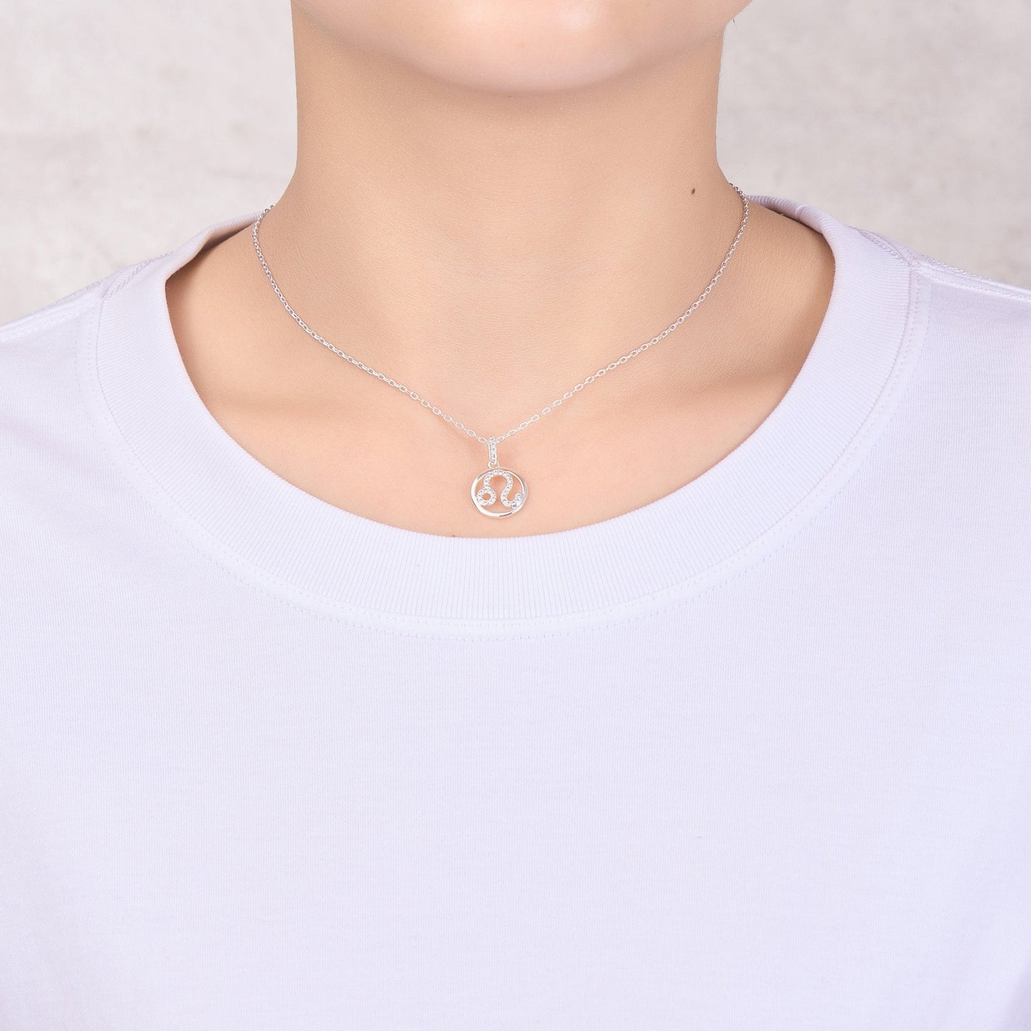 Leo Star Sign Zodiac Necklace and Quote Card with Zircondia® Crystals